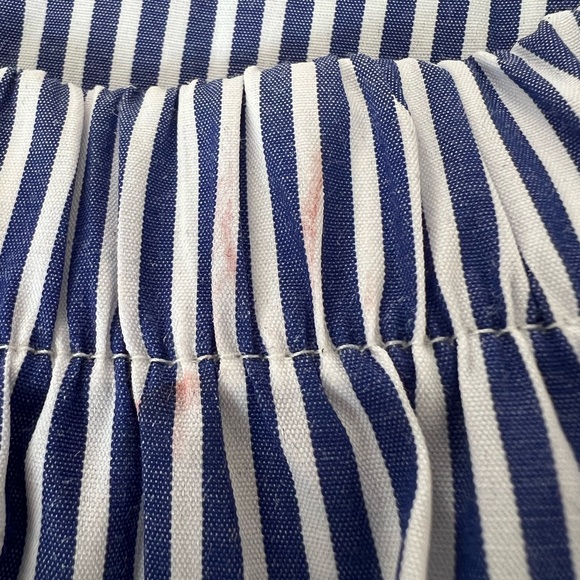 Zara Blue and White Striped Blouse with Black Lace XS - Picture 3 of 3
